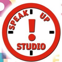 Логотип компании SpeakUp! Studio, студия интенсивного изучения иностранных языков для детей и взрослых